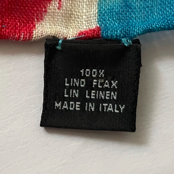 Vintage Chanel Lino Flax Scarf, Very Large - Picture 3 of 7